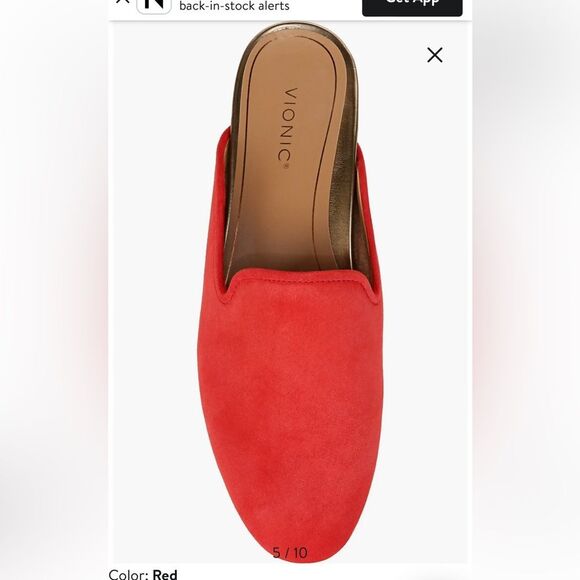 Vionic Willa Mule in Red Suede Leather 6 NWOB - Picture 4 of 15